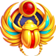 flame of ra scarab symbol icon