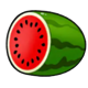 flaming bells hold and win cut watermelon symbol icon