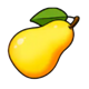flaming bells hold and win yellow pear symbol icon