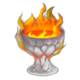 flaming hot devil fire brazier symbol icon