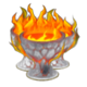 flaming hot devil fire chalices symbol icon