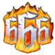 flaming hot devil flaming sixes symbol icon