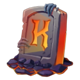 flaming hot devil k symbol icon