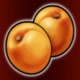 flaming hot extreme peaches symbol icon