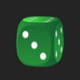 flashing dice green dice symbol icon