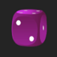 flashing dice purple dice symbol icon