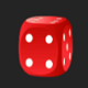 flashing dice red dice symbol icon