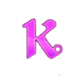 floating market k symbol icon