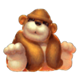 fluffy favourites clawmania brown monkey symbol icon