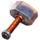 forged in fortune hold and win hammer symbol icon