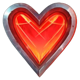 forged in fortune hold and win heart symbol icon