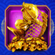 fortune coin fish symbol icon
