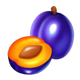 fortune crown plum symbol icon