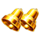 fortune love gold bells symbol icon