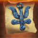 gaming alchemy blue scroll symbol icon