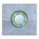 genies touch white jewel symbol icon
