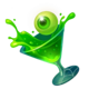 ghost pigger green eyeball potion symbol icon