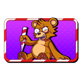 gingerdead angry teddy bear symbol icon