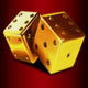 go gold dice symbol icon