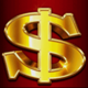 go gold dollar symbol icon