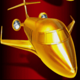 go gold plane symbol icon