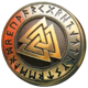 gods of asgard coin symbol icon