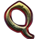 gold and glory hold and win q symbol icon