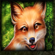 golden acorn fox symbol icon