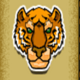 golden antelope tiger symbol icon