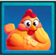 golden piggy farm xmas chicken symbol icon