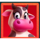 golden piggy farm xmas cow symbol icon