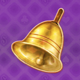 golden vegas bell symbol icon
