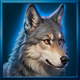 grand buffalo hold and win wolf symbol icon