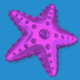 great blue starfish symbol icon