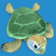 great blue turtle symbol icon