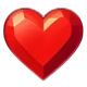 gryphons castle deluxe red heart symbol icon