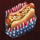 happy 4th of july hotdog symbol icon