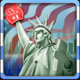 happy 4th of july statue symbol icon