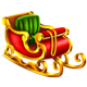 ho ho tree red sleigh symbol icon