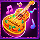 hot chilli party guitar symbol icon