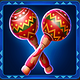 hot chilli party maracas symbol icon