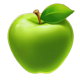hot clock green apple symbol icon