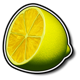 hot fruit dash lemon half symbol icon