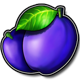 hot fruit dash purple plum symbol icon