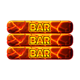hot rocket 5x 3x 2x barbarbar symbol icon