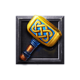 ice wolf hammer symbol icon