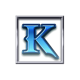 ice wolf k letter symbol icon
