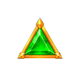 jackpot gem rush hold and win green gem symbol icon
