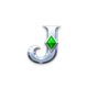 jackpot gem rush hold and win j symbol icon