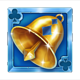 joker pin the win bell symbol icon